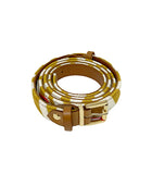 Ceinture zèbre moutarde PM