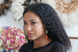 Boucles d’oreille en pierre Howlite orange