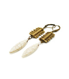 Boucles d’oreille en pierre Howlite