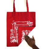 Tote bag "Maquis Rue Princesse" rouge
