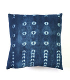 Coussin indigo & lin bleu ciel 40*40cm