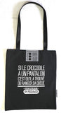 Tote bag "crocodile" vert
