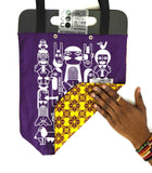 Tote bag pneu "Sexual Africa" violet