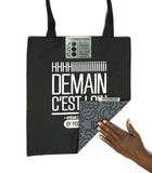 Tote bag "Demain c'est loin" gris