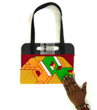 Tote bag pneu "Kiss-Kiss Farandole" rouge