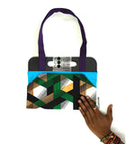 Tote bag pneu "Black White" bleu