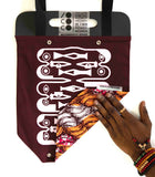 Tote bag pneu "Sexual Farandole" bordeaux