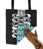 Tote bag "Sexual farandole" bleu