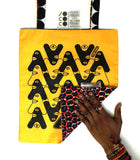 Tote bag "Black white" jaune