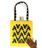 Tote bag "Black white" jaune