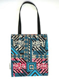 Tote bag "African kiss" face bleue