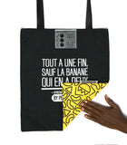 Tote bag "Tout a une fin" jaune