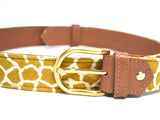 Ceinture girafe moutarde GM