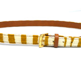 Ceinture zèbre moutarde PM