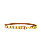 Ceinture zèbre moutarde PM