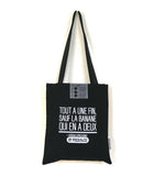 Tote bag "Tout a une fin" jaune
