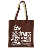 Tote bag "Foutou" marron