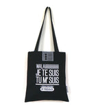 Tote bag "Je te suis tu m'suis" rouge
