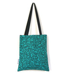 Tote bag "crocodile" vert