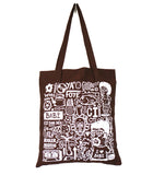 Tote bag "Love Babi" marron