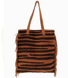 Sac Kankourang marron franges en cuir