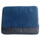 Pochette ordinateur bleu noir jeans
