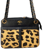 Sac  panthère marron noir grand format